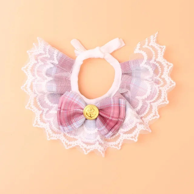 Collier pour chien en perles de ruban de soie avec pendentif