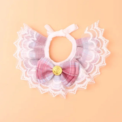 Collier pour chien en perles de ruban de soie avec pendentif