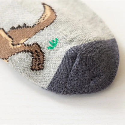 5 Paar atmungsaktive Socken mit Dinosaurier-Muster