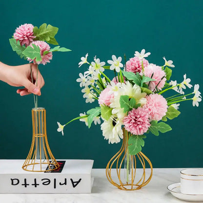 Vase en verre doré nordique moderne, décoration de maison