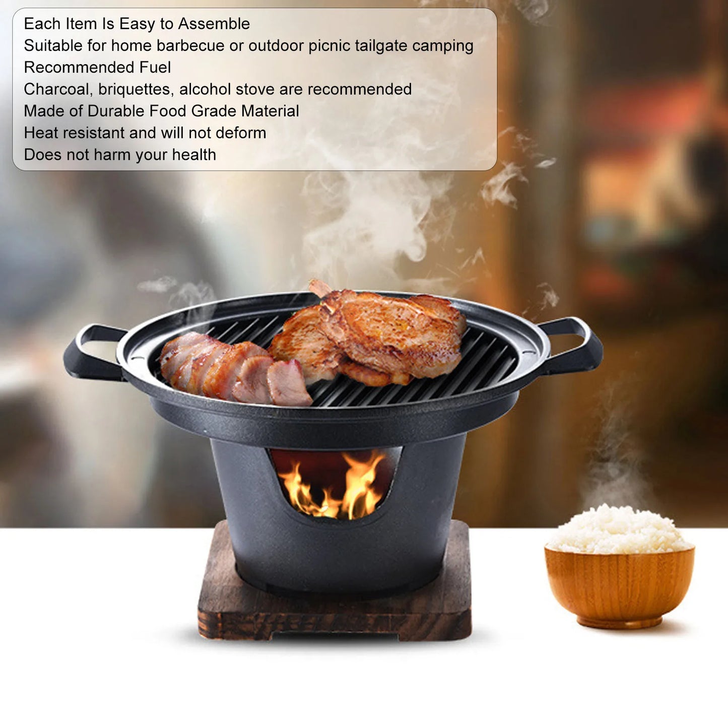 Mini BBQ Alcohol Stove Grill