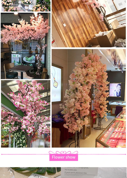 Cerisier artificiel en soie, accessoire de mariage, décoration d'intérieur 