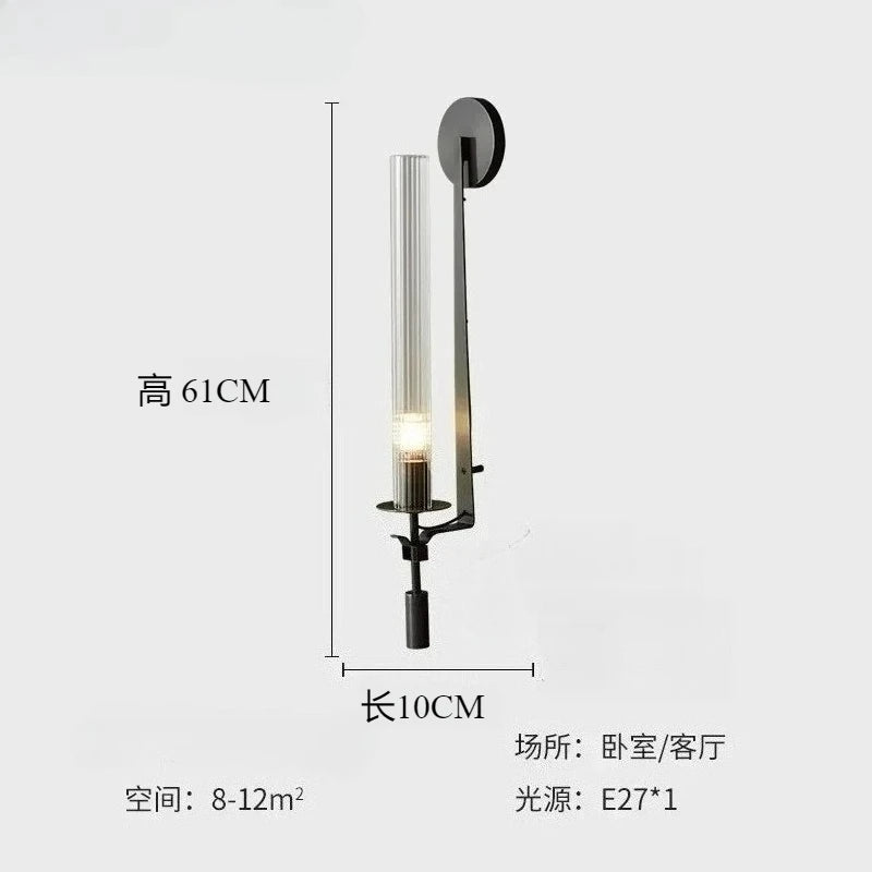 Applique murale LED moderne en verre nordique 