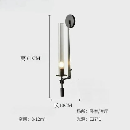 Applique murale LED moderne en verre nordique 