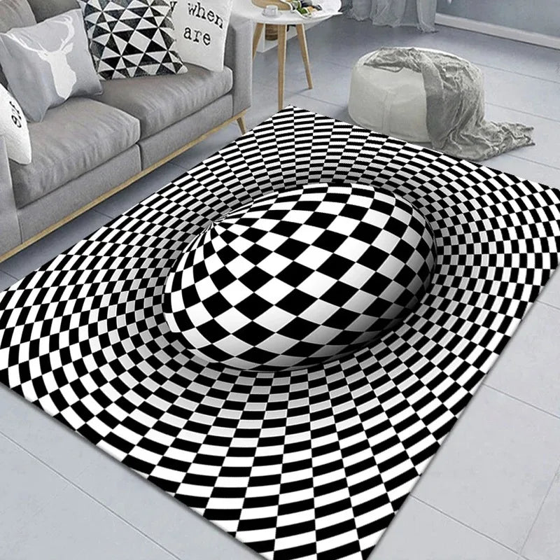 3D Vortex Illusion  Entrance Door Floor Carpet