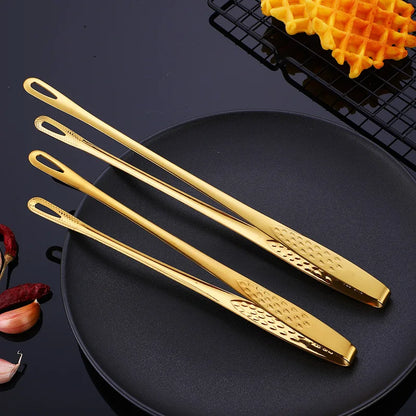 Long Handle Non-Slip Stainless Steel BBQ Tongs