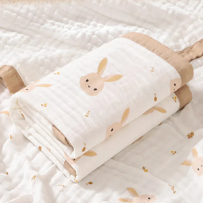 Serviette de bain tricotée en coton 6 couches pour bébé