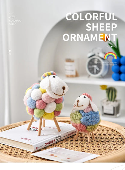 Joli ornement de mouton en feutre, décoration de maison
