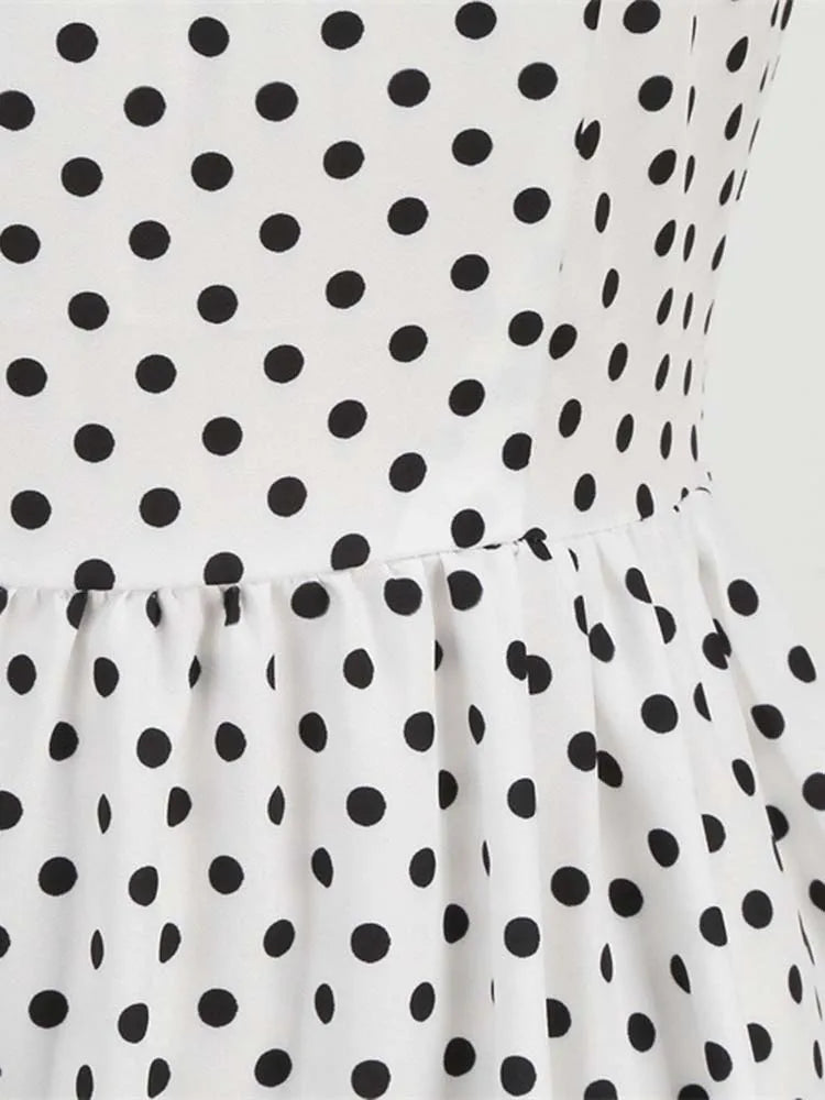 Summer Sleeveless Dot Print Dress
