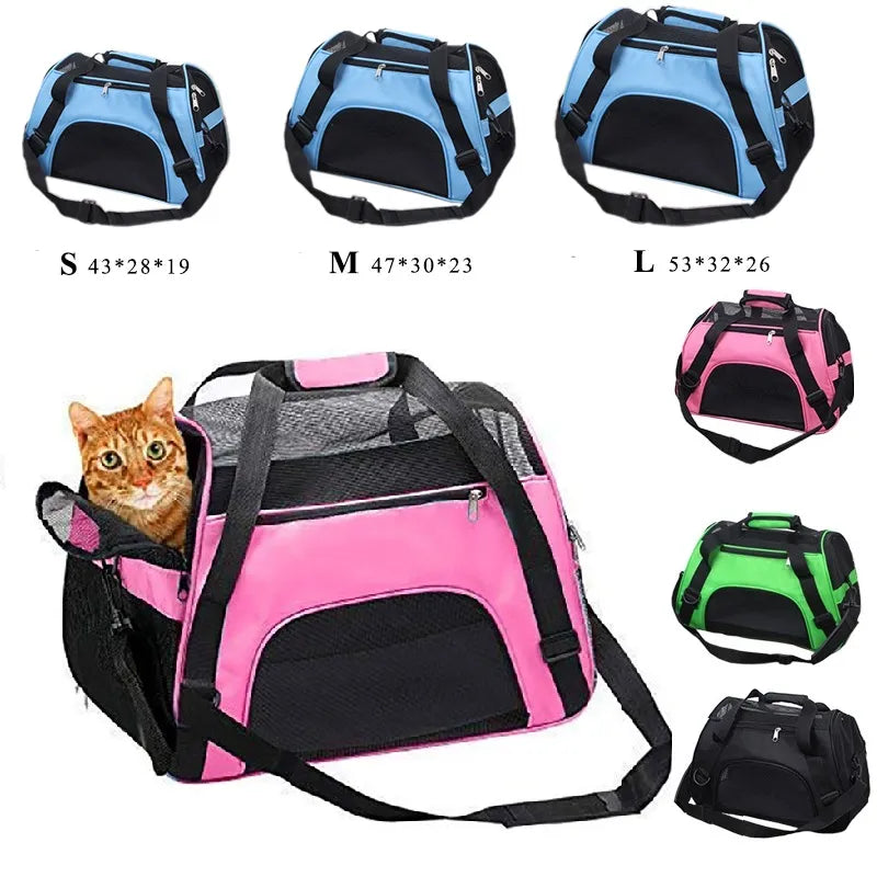 Sac de transport portable en maille pour animaux de compagnie pour le voyage