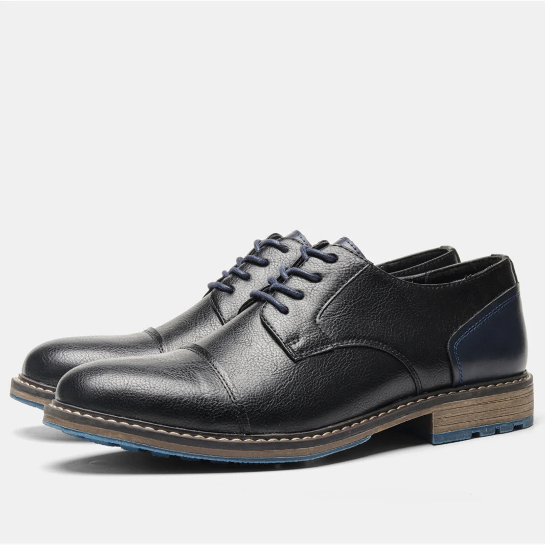 Chaussures derby décontractées en cuir pour hommes