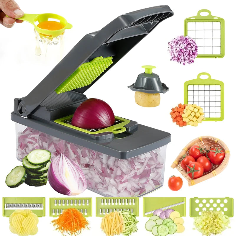 14/16-in-1 Multifunctional Vegetable Chopper & Slicer