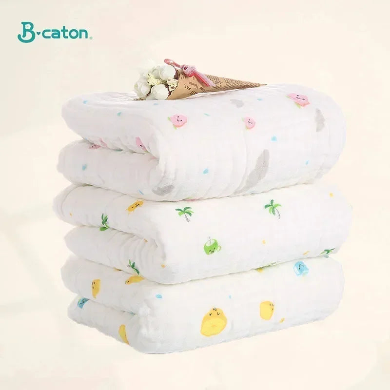 6-Layer Cotton Cartoon Baby Bath Towel