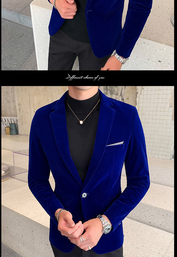 Men's American Style Velvet Blazer