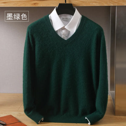 High-Quality Mink Wool Men's Sweater