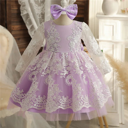 Robe d'anniversaire bébé fille - Robe nouveau-né bébé fille