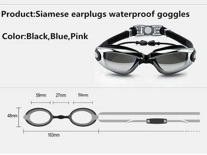 Electroplated Waterproof Swimming Goggles