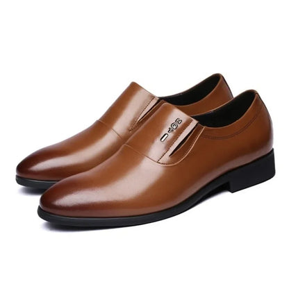 Chaussures habillées en cuir à enfiler pour hommes