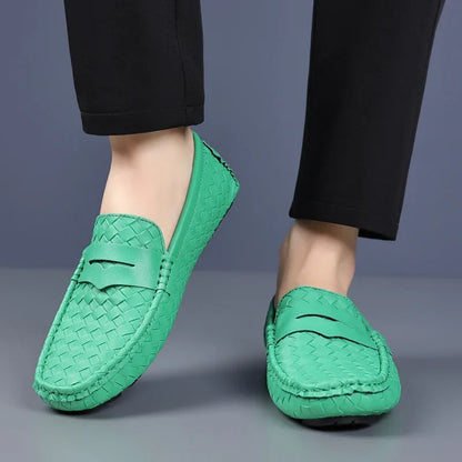 Men's Handmade Flat Casual PU Leather Moccasins