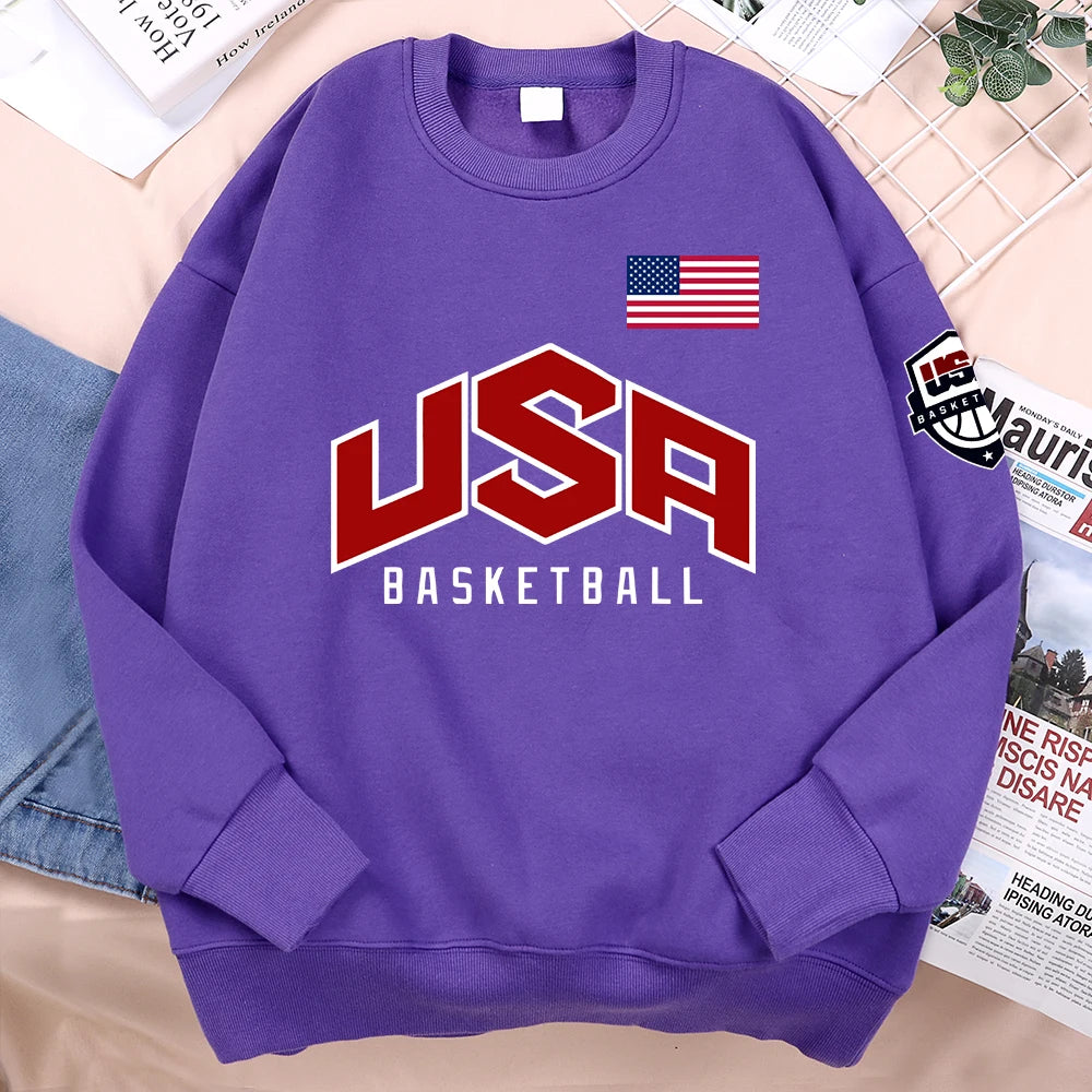 Men's Printed Basketball Sports Hoodies