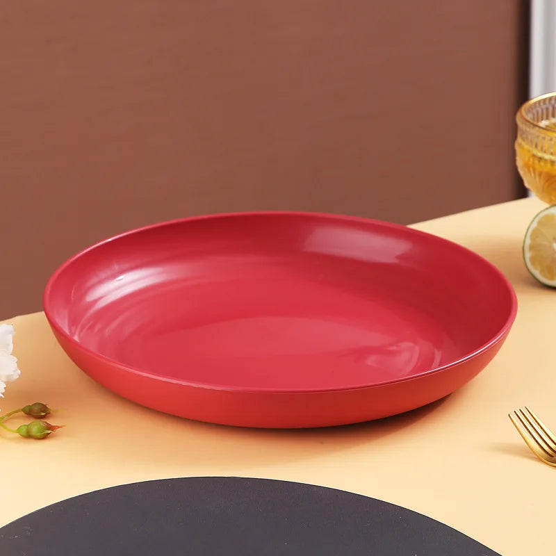Durable Wheat Straw Oval Fish Plate