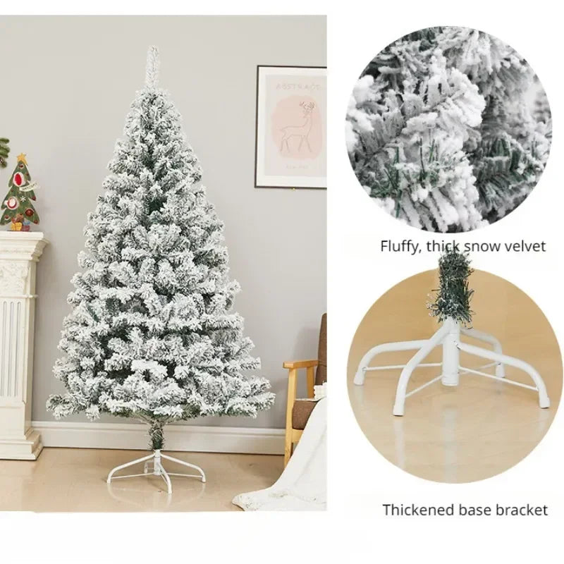 white flocked christmas tree
