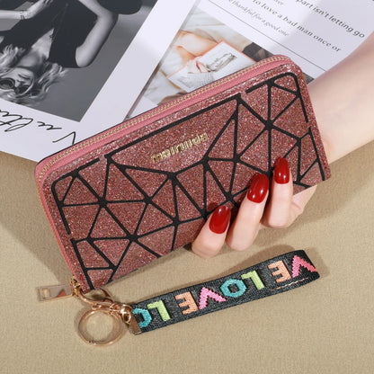 Porte-cartes à fermeture éclair Pochettes en cuir PU