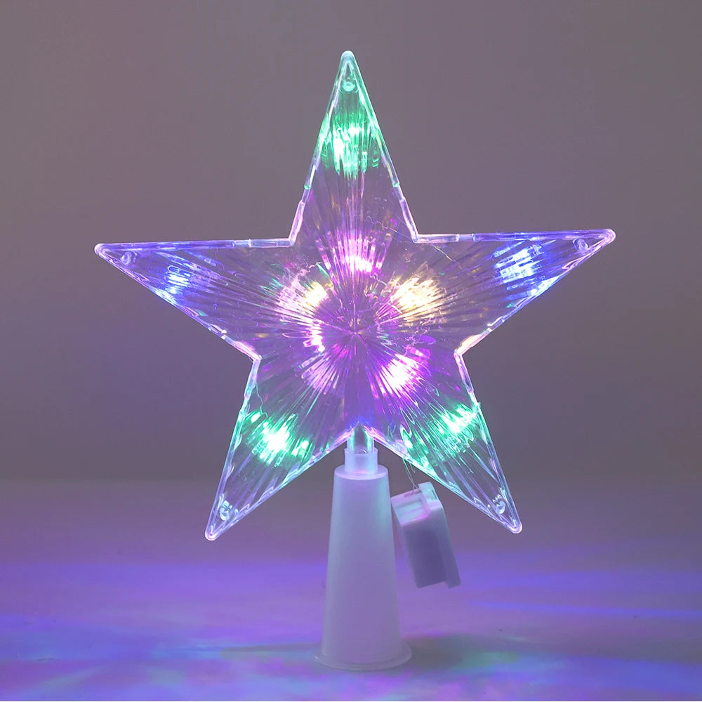 lighted star tree topper
