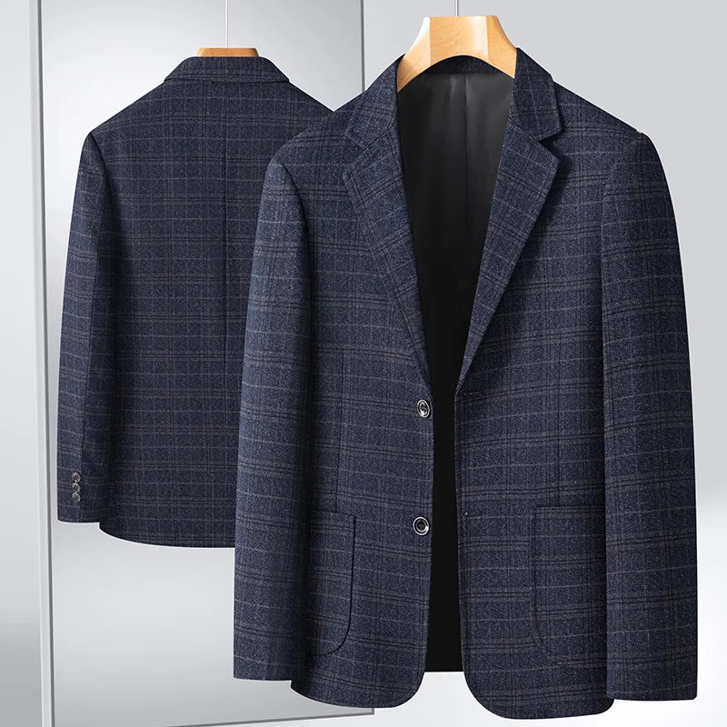 Blazer/manteau de costume formel à carreaux britanniques