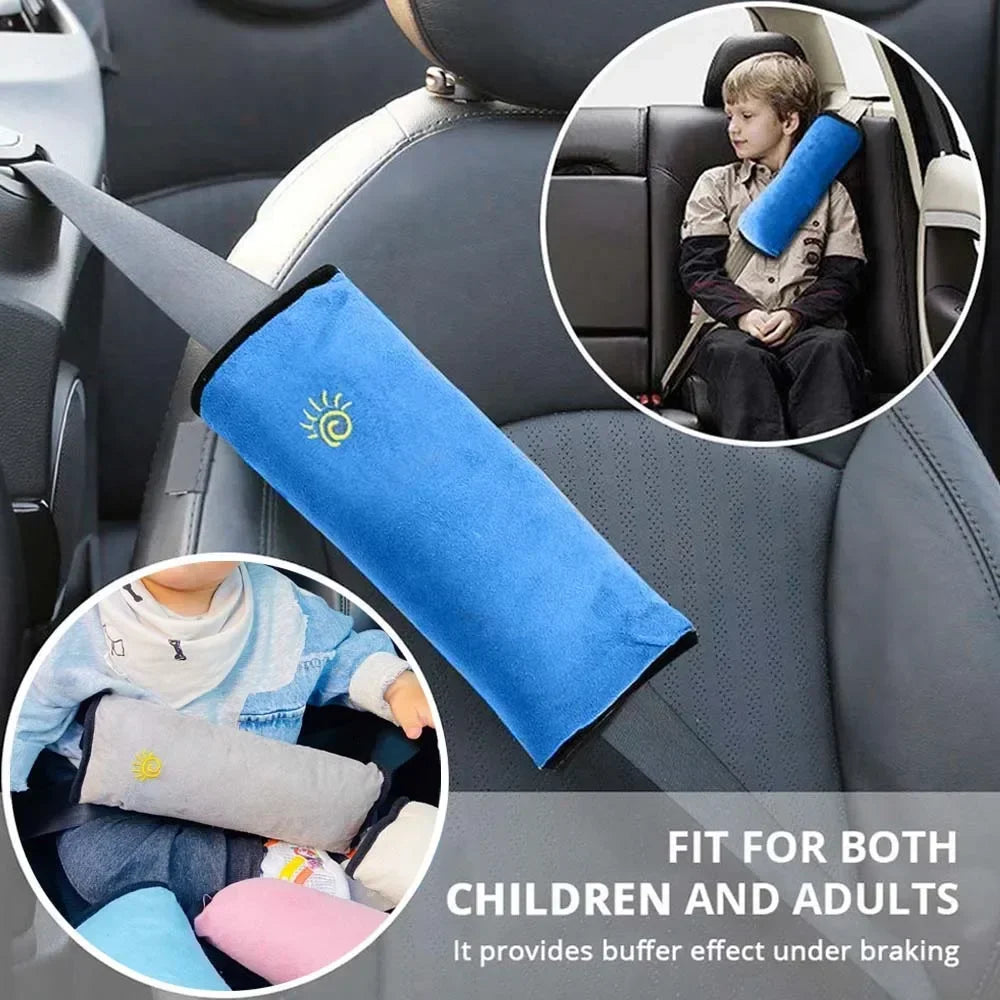 Kid's Plush Cover Shoulder Sleeping Positioner Car Seatbelts