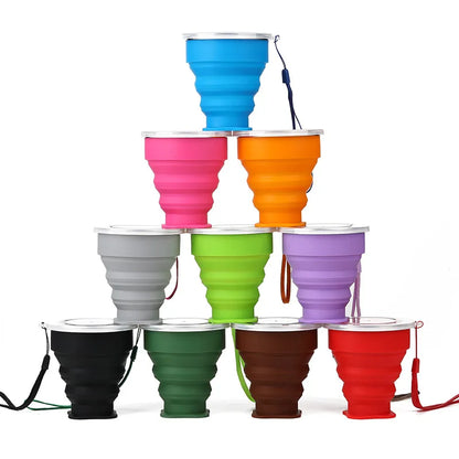 Tasse d'eau pliante en silicone BPA 200 ml