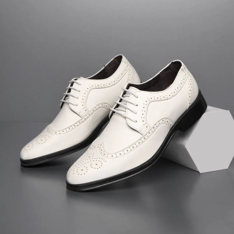 Classic Italian Leather Oxford Dress Shoes