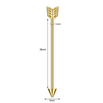 Anneaux de barre en acier inoxydable pour femmes - Boucles d'oreilles pendantes pour le nez 