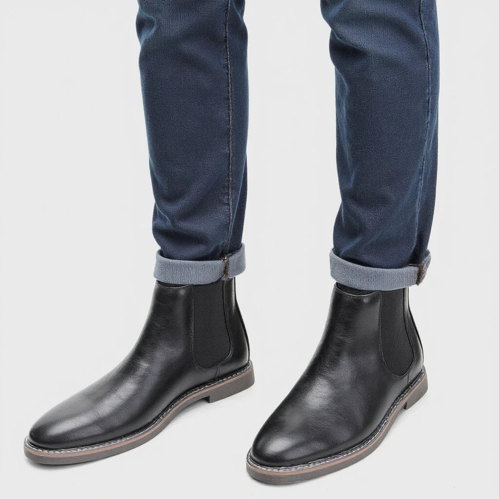 Bottines Chelsea en cuir élégantes pour hommes
