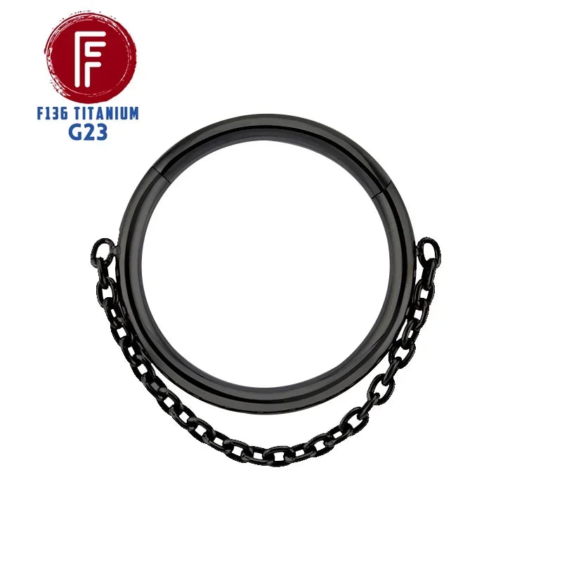 Anneaux de nez à chaîne segmentée - Boucles d'oreilles cartilage pour femmes 