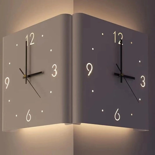 Curved Double-Sided Wall Clock