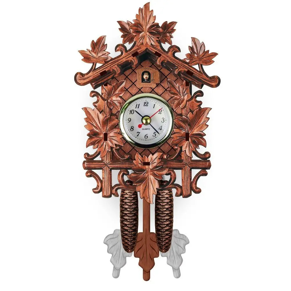 Vintage Silent Pendulum Wooden Wall Clock
