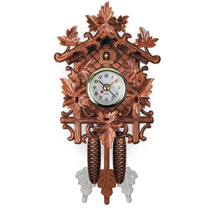 Vintage Silent Pendulum Wooden Wall Clock