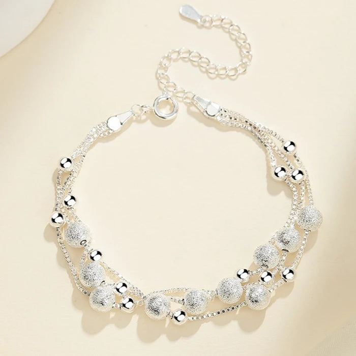 Silver Color Butterfly Zircon Tassel Anklet