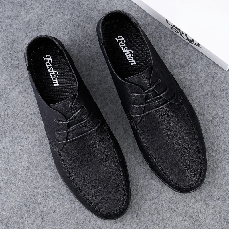 Men's Soft Sole Plus Size Leather Shoes