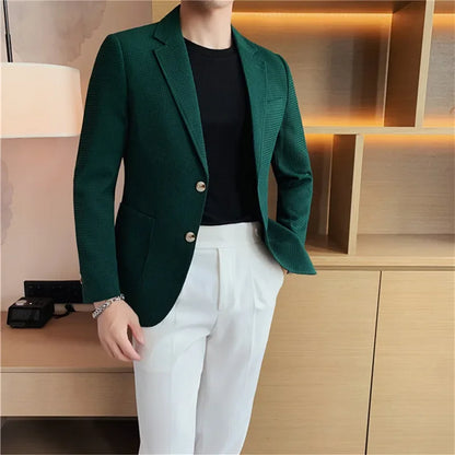 Blazer de mariage surdimensionné à simple boutonnage pour hommes