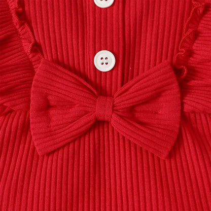 Kleinkind-Bowknot-Outfit – Kleidung für Neugeborene