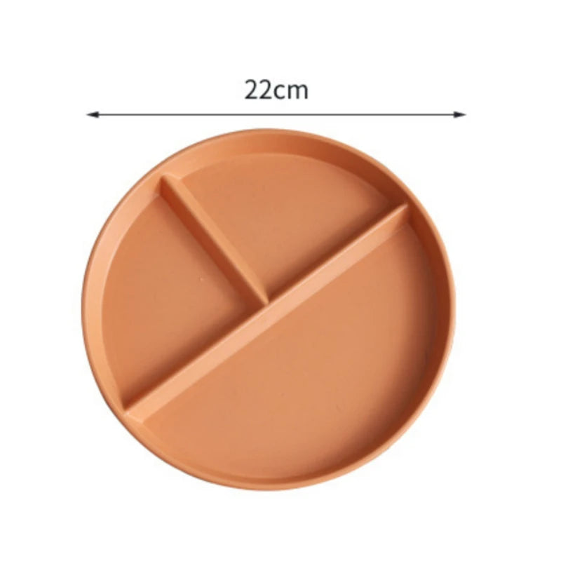 Wheat Straw Divided Fruit Salad Dinnerware Plates