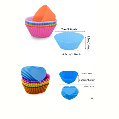 Random Color Silicone CupCake Mold Set