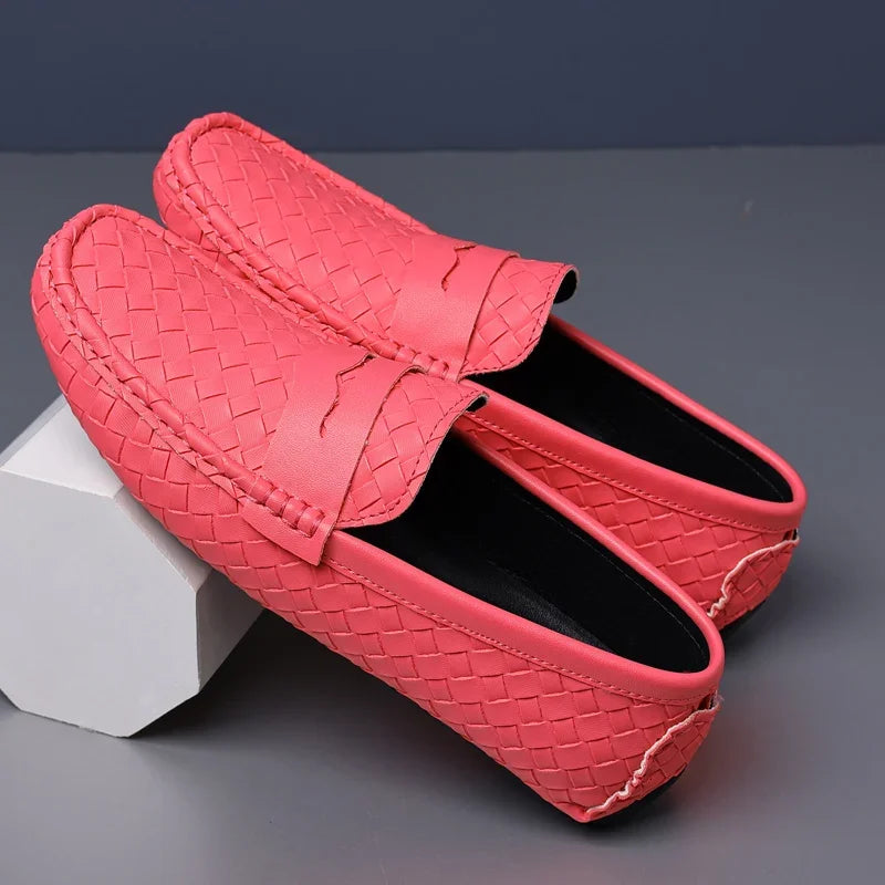 Men's Handmade Flat Casual PU Leather Moccasins