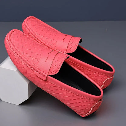 Men's Handmade Flat Casual PU Leather Moccasins