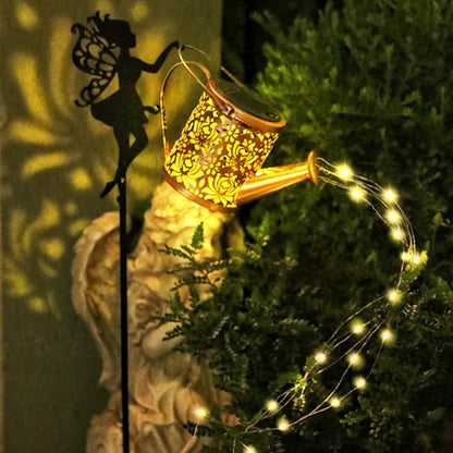 Solar Watering Can Cascading Lights
