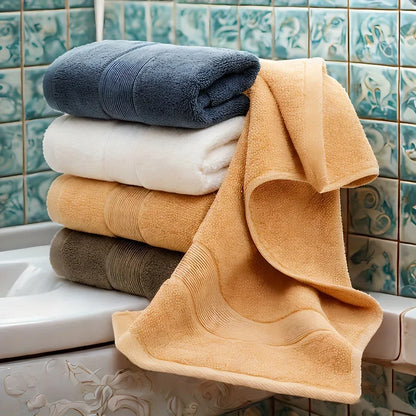 1 serviette de toilette en coton doux et absorbant 