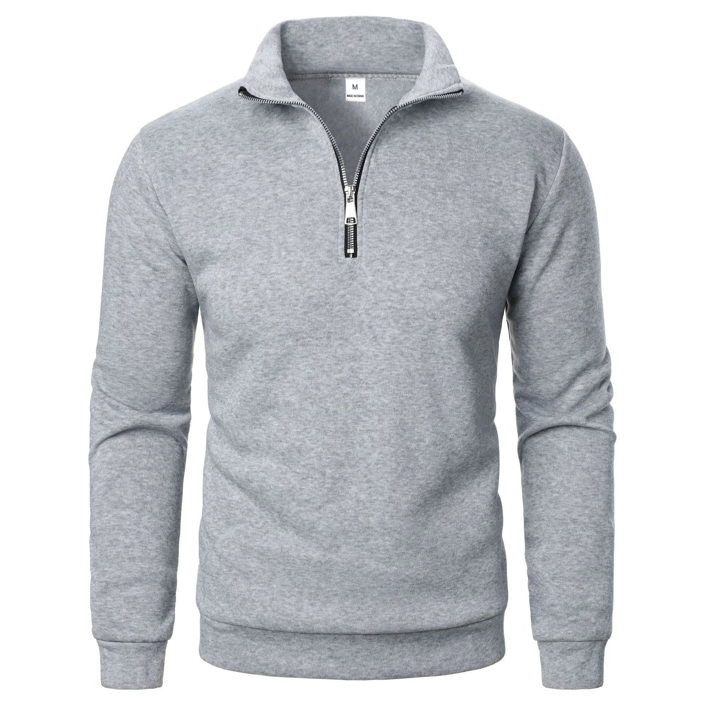 Sweat-shirt surdimensionné à demi-zip pour hommes d'automne