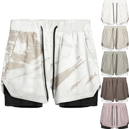 Summer Quick-Dry Double-Layer Gym Shorts for Men